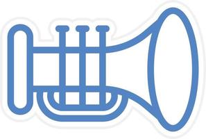 trompette vecteur icône style