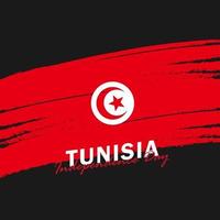 vecteur de la fête de l'indépendance avec des drapeaux de la Tunisie.