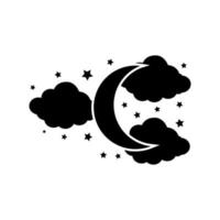 lune et étoiles icône vecteur . nuit illustration signe. rêver symbole. sommeil logo.