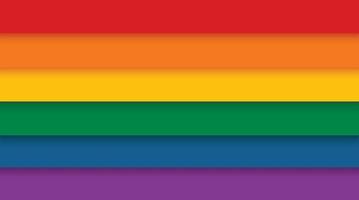 mouvement de drapeau arc-en-ciel lgbt, icône plate. symbole des minorités sexuelles, des gais et des lesbiennes. illustration vectorielle vecteur