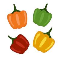 bulgare poivre icône ensemble. vecteur image de en bonne santé nourriture.récolte nourriture festival. agriculture et ferme