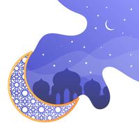 Salutations de nouvel an islamique minimaliste avec Gradient Pattern Background Vector Illustration