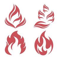 illustration de conception de logo de feu et symbole de feu vecteur