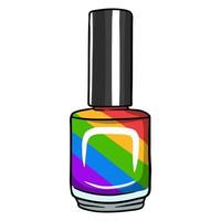 une petite bouteille de vernis ou de vernis gel vecteur