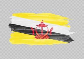 aquarelle La peinture drapeau de brunei vecteur