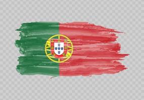 aquarelle La peinture drapeau de le Portugal vecteur