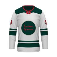 réaliste la glace le hockey une façon Jersey Minnesota, chemise modèle vecteur