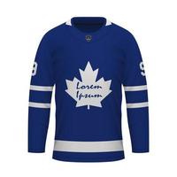 réaliste la glace le hockey chemise de Toronto, Jersey modèle vecteur