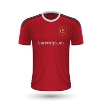 réaliste football chemise Manchester uni vecteur