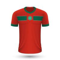 réaliste football chemise de Maroc vecteur