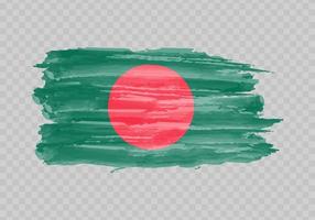 aquarelle La peinture drapeau de bangladesh vecteur