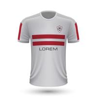 réaliste football chemise zamalek vecteur