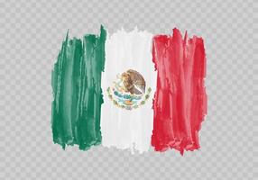 aquarelle La peinture drapeau de Mexique vecteur