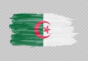 aquarelle La peinture drapeau de Algérie vecteur
