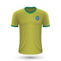 réaliste football chemise de Brésil vecteur