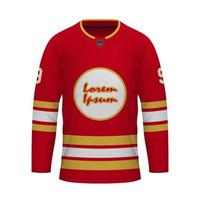 réaliste la glace le hockey chemise de Calgary, Jersey modèle vecteur