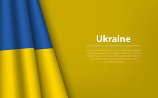 vague drapeau de Ukraine avec fond Contexte. vecteur