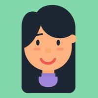 avatar féminin, icône de profil de femme pour le réseau vecteur