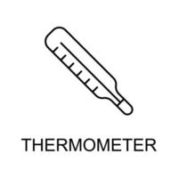 thermomètre ligne vecteur icône