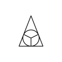 cercle dans une Triangle vecteur icône