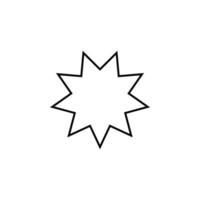 étoile ligne vecteur icône