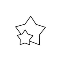 étoiles ligne vecteur icône