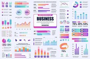 regrouper les éléments infographiques commerciaux et financiers vecteur