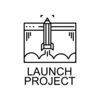 lancement projet vecteur icône