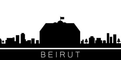 Beyrouth détaillé horizon vecteur