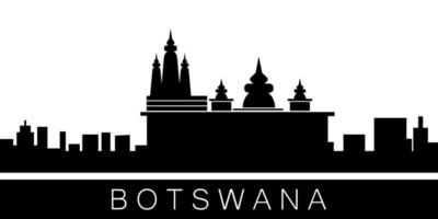 le botswana détaillé horizon vecteur