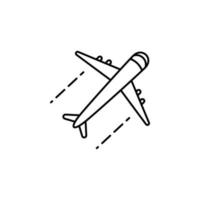 avion crépuscule style vecteur icône