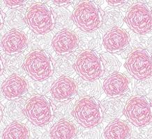 motif ornemental sans soudure floral. texture de pivoine fleur blanche douce. résumé, fleurir, jardin, fleur, fond vecteur