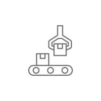 industrie plat, automatisation, usine, industriel, machine, fabrication production robot vecteur icône
