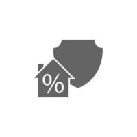 assurance, intérêt, prêt, taux vecteur icône