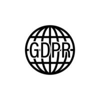 monde, GDPR vecteur icône