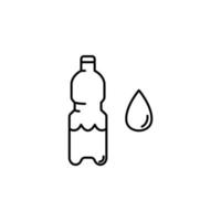 bouteille de l'eau vecteur icône