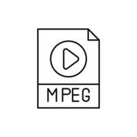 mpeg, archive, joueur vecteur icône