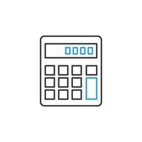 la finance calculatrice 2 coloré ligne vecteur icône