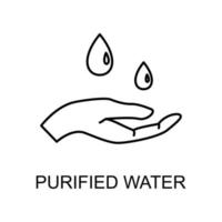 purifié l'eau vecteur icône