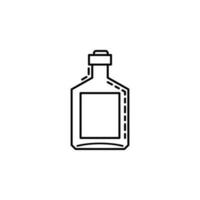 bouteille de de l'alcool crépuscule vecteur icône