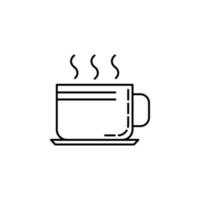 tasse de café crépuscule vecteur icône