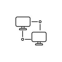 réseau, la communication vecteur icône