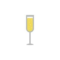 alcool, Champagne, verre, Noël 2 coloré ligne vecteur icône