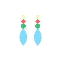 des boucles d'oreilles Couleur vecteur icône