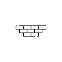 briques, mur vecteur icône