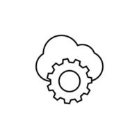nuage basé configuration boutique vecteur icône