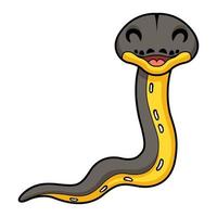 mignonne platine titane réticulé python dessin animé vecteur