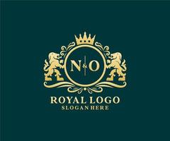 modèle de logo de luxe royal lion initial sans lettre dans l'art vectoriel pour le restaurant, la royauté, la boutique, le café, l'hôtel, l'héraldique, les bijoux, la mode et d'autres illustrations vectorielles.