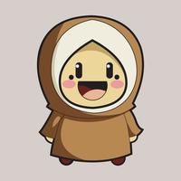 mignonne et adorable hijab musulman femme vecteur illustration