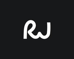 Créatif lettre rw logo conception vecteur modèle
